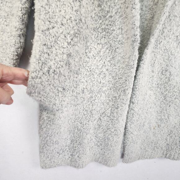 LOFT Maxi Open Cardigan Women XS/S Oatmeal Gray Boucle Wool Blend Pockets EUC - Picture 8 of 13